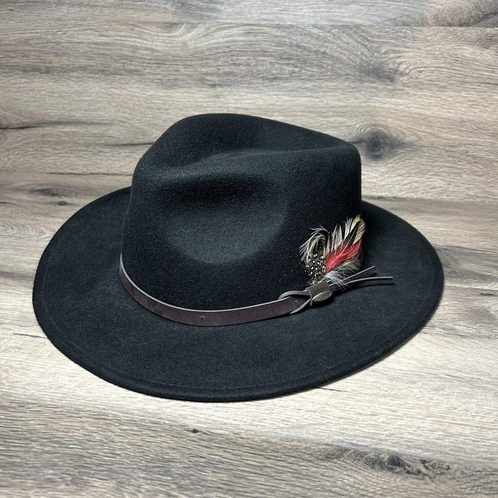 Scala Classic Outback 100% Wool Hat Four Seasons Hand Made Black  XXL